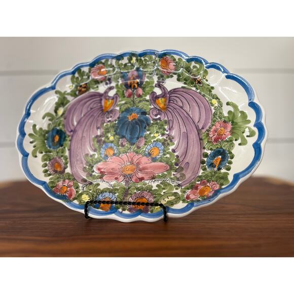 Vintage Skyros Designs Hand Painted Ceramic Plate Decorative Greece Decor - Picture 2 of 10